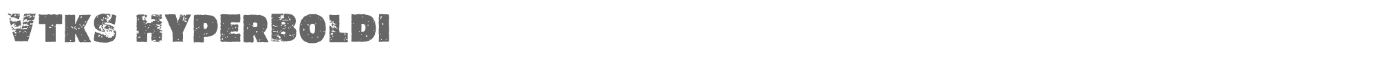Sample characters Vtks HyperBoldi Font